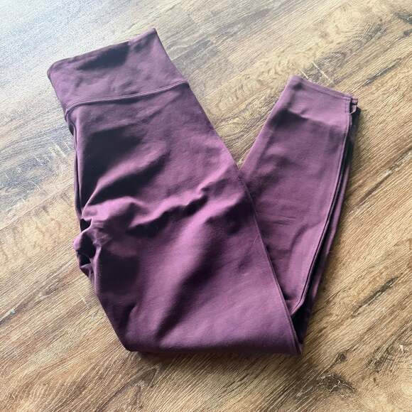 Spanx High-Waisted Tummy Control Leggings - Burgundy Plum - Women's Large - Picture 5 of 7